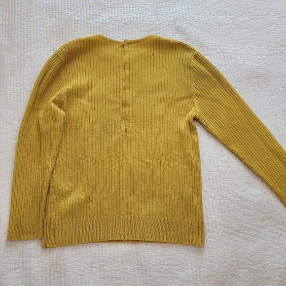 Gino Paoli Vintage Ribbed Knit Sweater Gold / Mustard - Picture 5 of 10